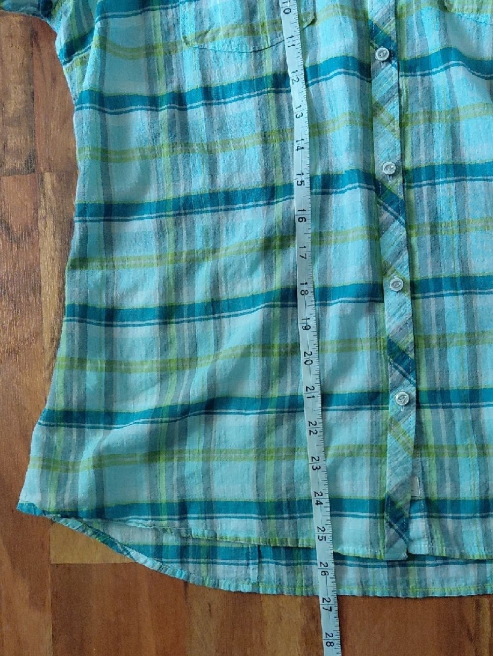 Eddie Bauer Short Sleeve Plaid Shaped Fit Button Up Shirt Outdoor Gorpcore - Picture 15 of 15